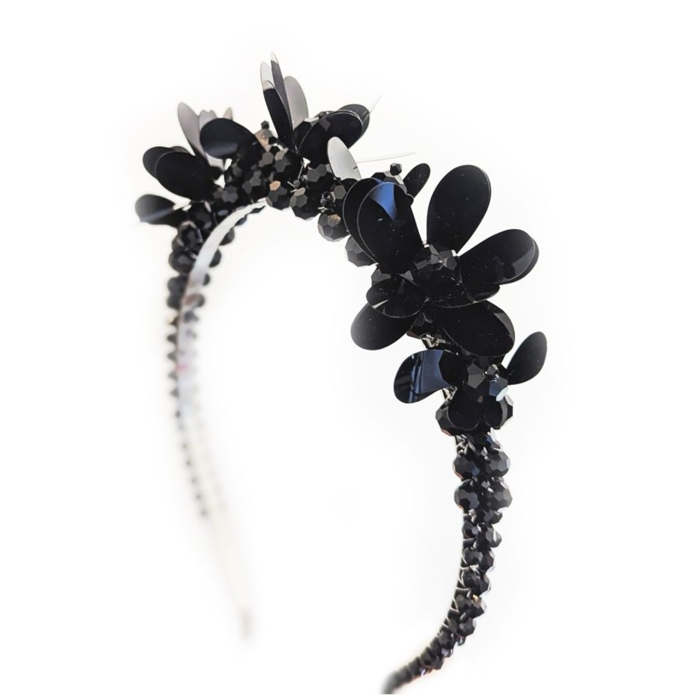 Simone Rocha x H&M black crystal embellished headband hairband